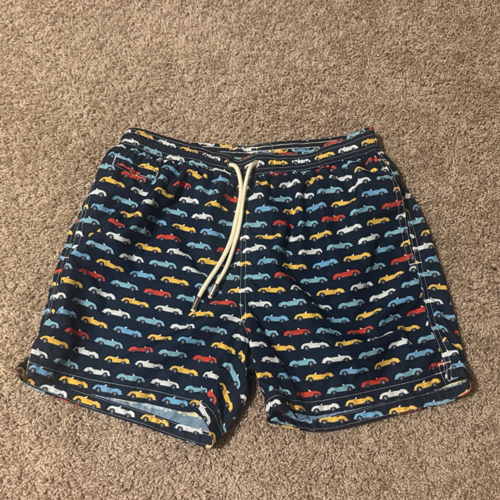 MC2 Saint Barth Swimsuit Shorts Trunks Size Small Car Print
